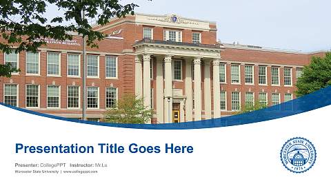 Worcester State University Course/Courseware Creation PPT Template