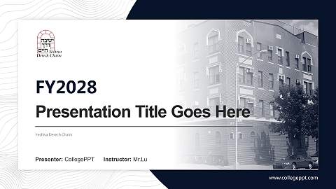 Yeshiva Derech Chaim Academic Presentation/Research Findings Report PPT Template