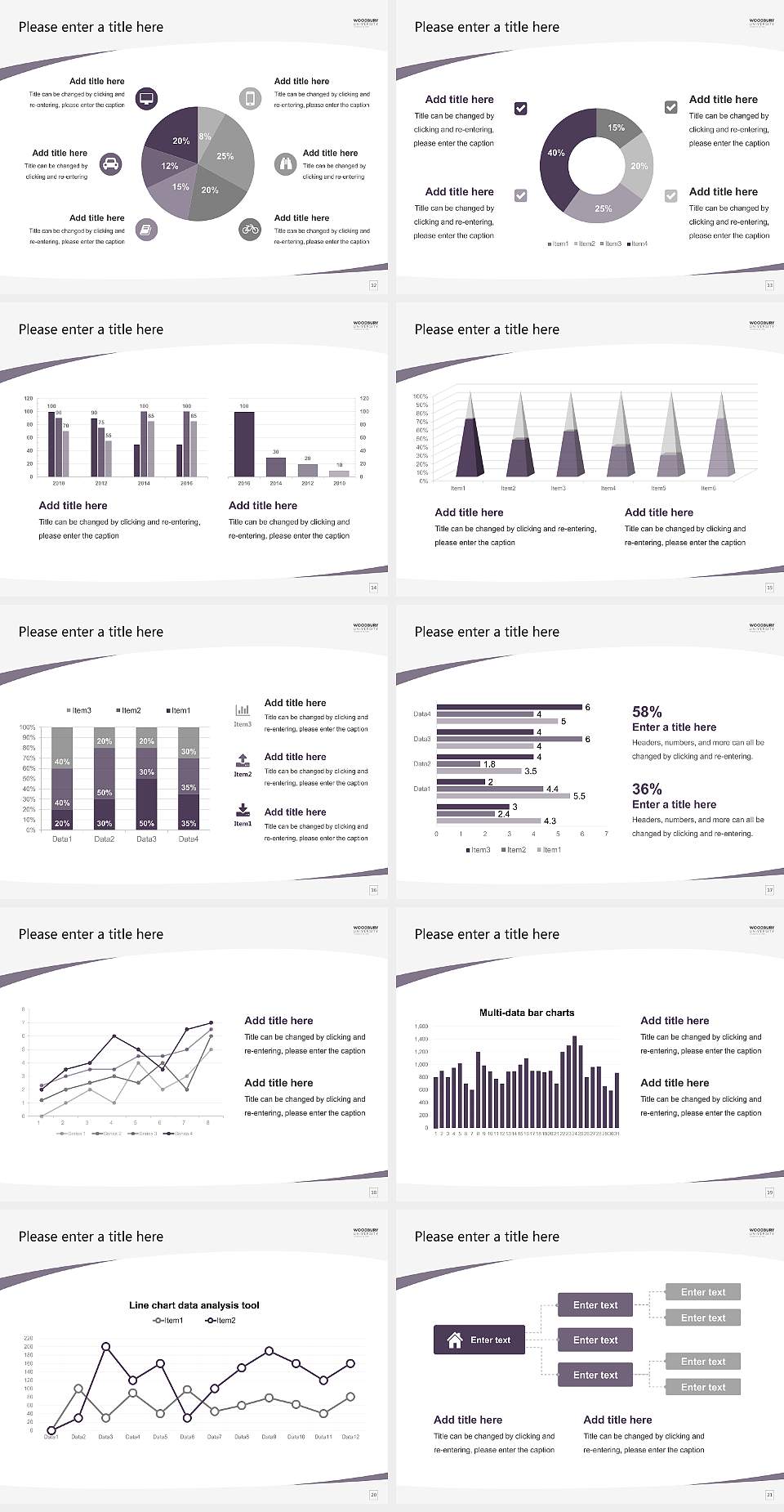 Woodbury University Course/Courseware Creation PPT Template4:3 ratio PPT effect preview image3
