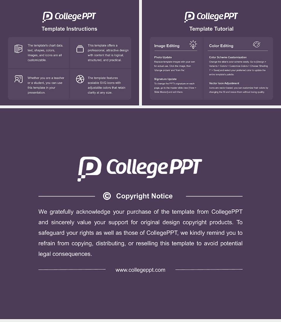 Woodbury University Course/Courseware Creation PPT Template4:3 ratio PPT effect preview image5
