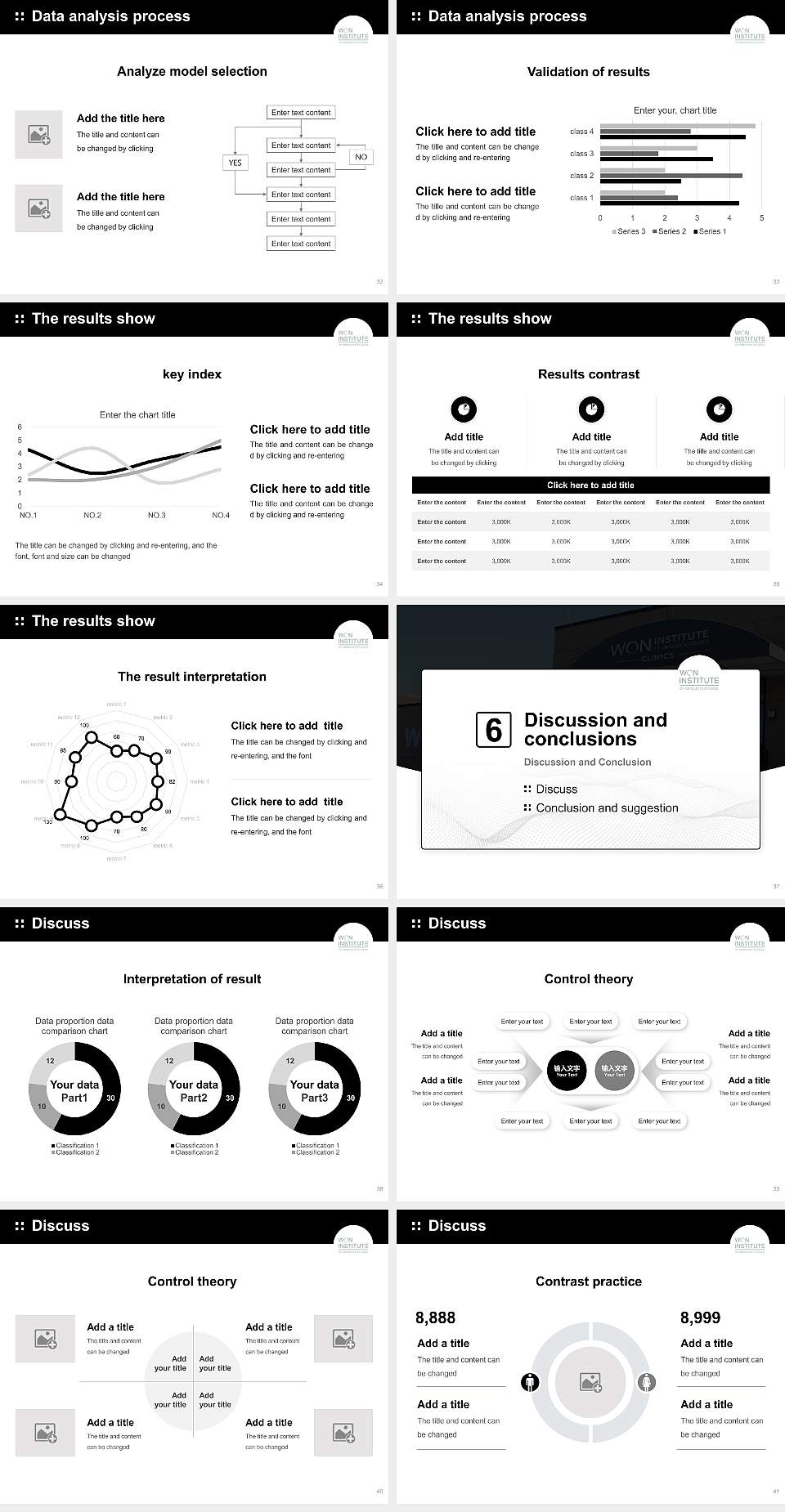 Won Institute of Graduate Studies Graduation Thesis Defense PPT Template4:3 ratio PPT effect preview image5