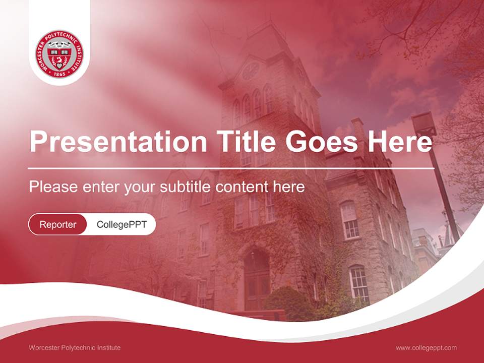 Worcester Polytechnic Institute Lecture Sharing and Networking Event PPT Template4:3 ratio PPT effect preview image4