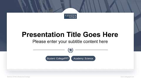Yeshiva of Nitra Rabbinical College National Scholarship Defense PPT Template