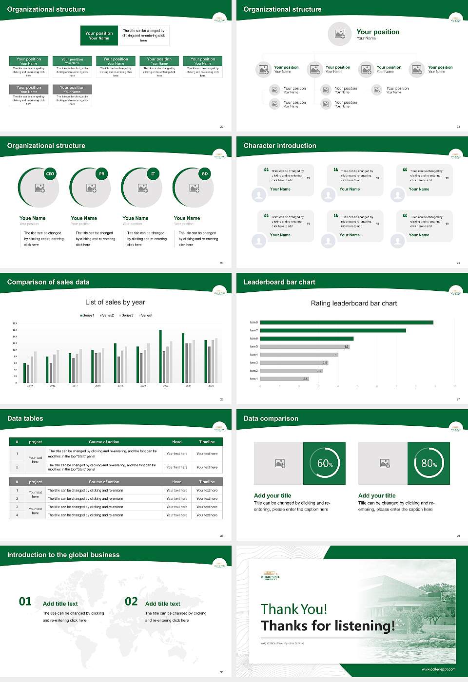 Wright State University–Lake Campus Academic Presentation/Research Findings Report PPT Template16:9 ratio PPT effect preview image4