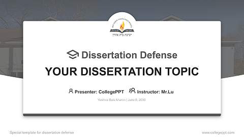 Yeshiva Bais Aharon Graduation Thesis Defense PPT Template