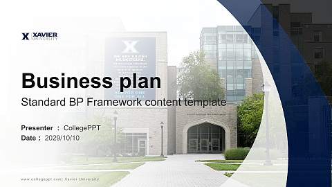 Xavier University Competition/Entrepreneurship Contest PPT Template