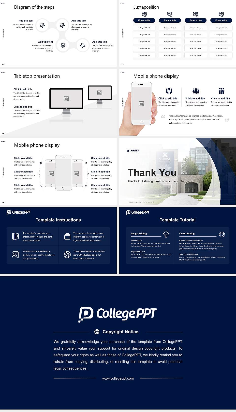 Xavier University Competition/Entrepreneurship Contest PPT Template16:9 ratio PPT effect preview image9