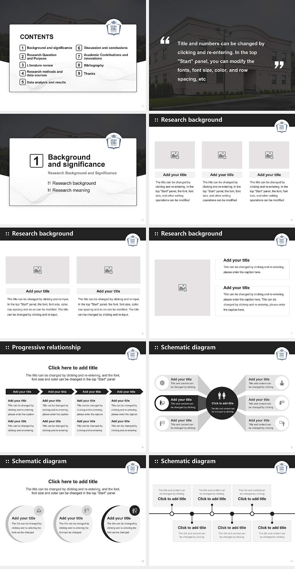 Yeshiva Gedola Tiferes Yaakov Yitzchok Graduation Thesis Defense PPT Template4:3 ratio PPT effect preview image2