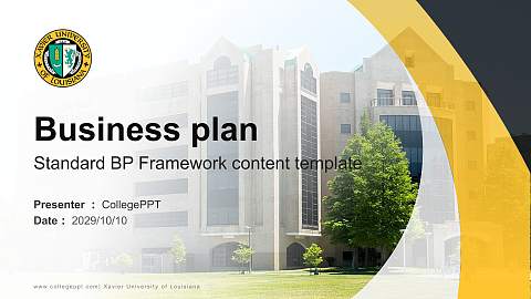 Xavier University of Louisiana Competition/Entrepreneurship Contest PPT Template