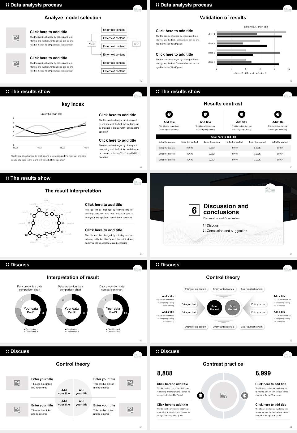 Won Institute of Graduate Studies Graduation Thesis Defense PPT Template16:9 ratio PPT effect preview image5