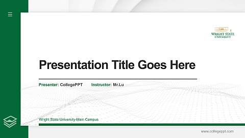 Wright State University-Main Campus Thesis Proposal/Graduation Defense PPT Template