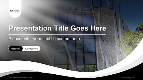 Yeshiva Gedolah Rabbinical College Lecture Sharing and Networking Event PPT Template