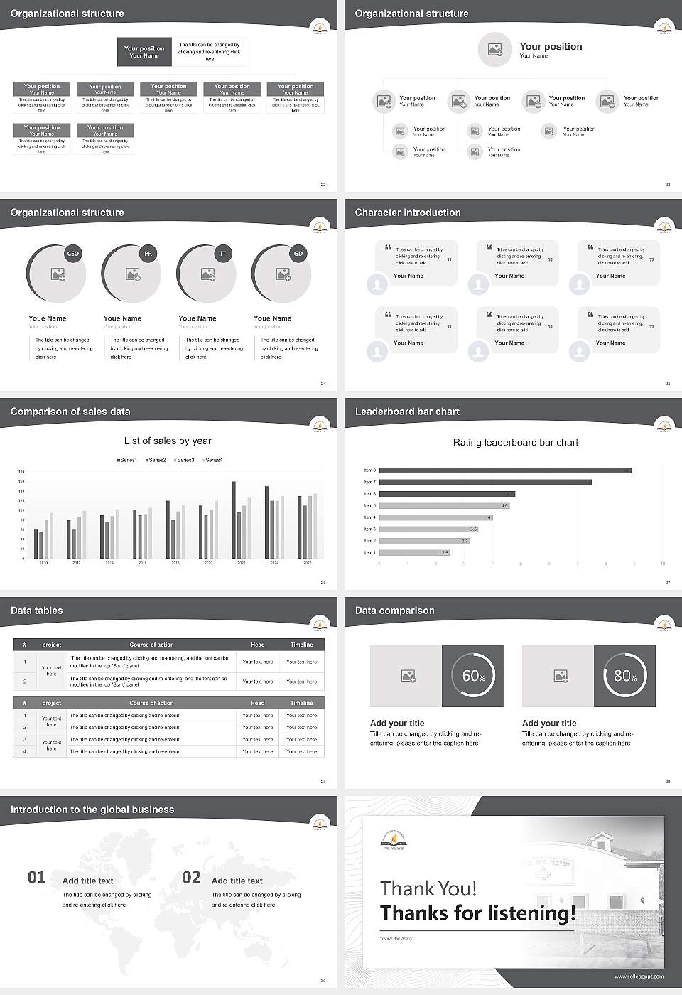 Yeshiva Bais Aharon Academic Presentation/Research Findings Report PPT Template16:9 ratio PPT effect preview image4