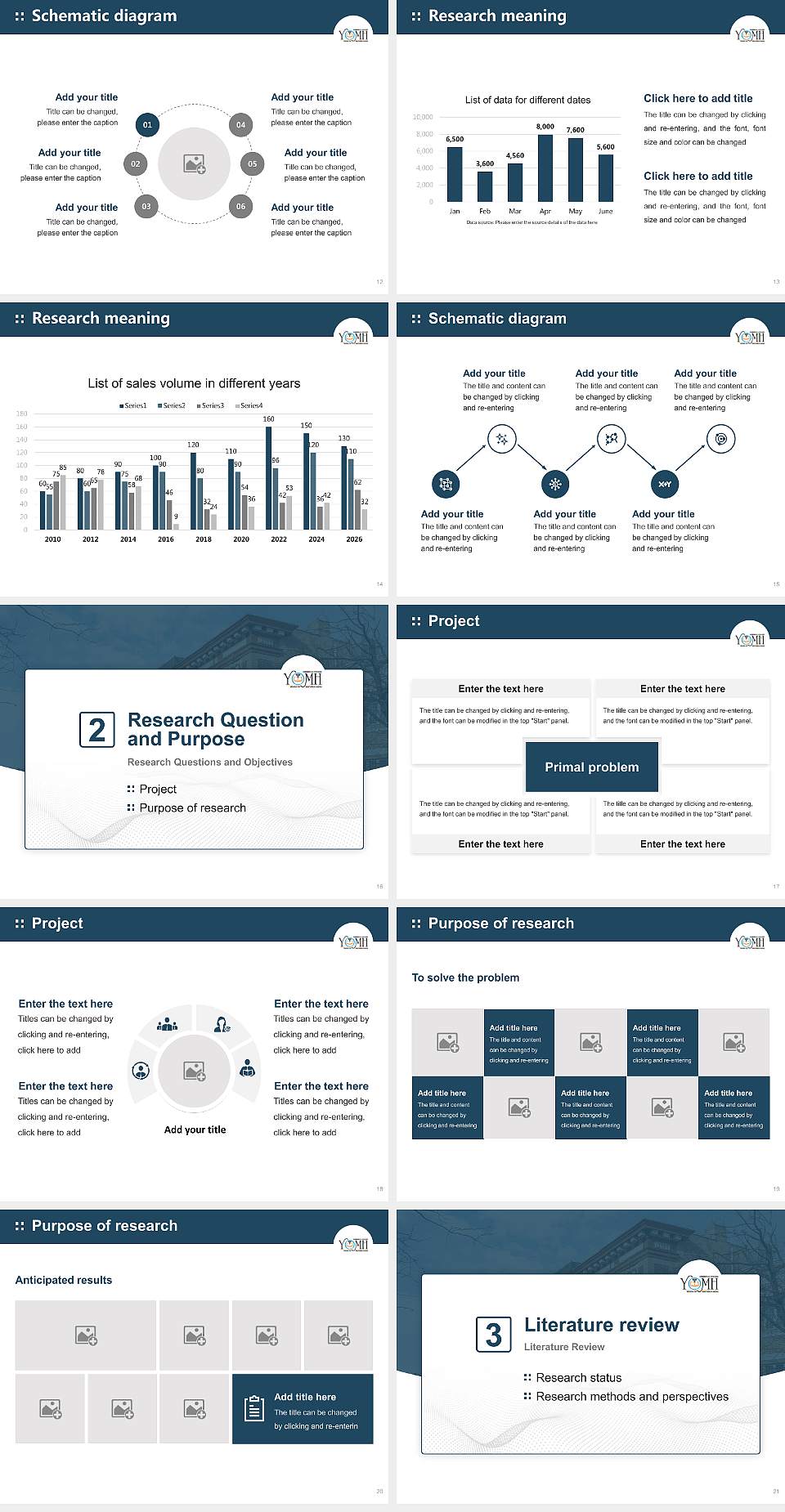 Yeshiva of Machzikai Hadas Graduation Thesis Defense PPT Template4:3 ratio PPT effect preview image3