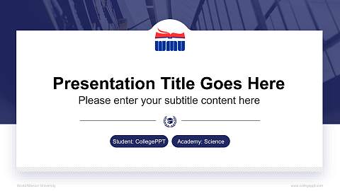World Mission University National Scholarship Defense PPT Template