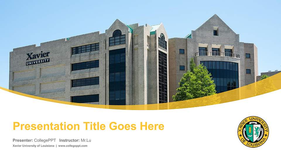 Xavier University of Louisiana Course/Courseware Creation PPT Template16:9 ratio PPT effect preview image