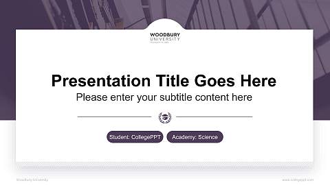 Woodbury University National Scholarship Defense PPT Template