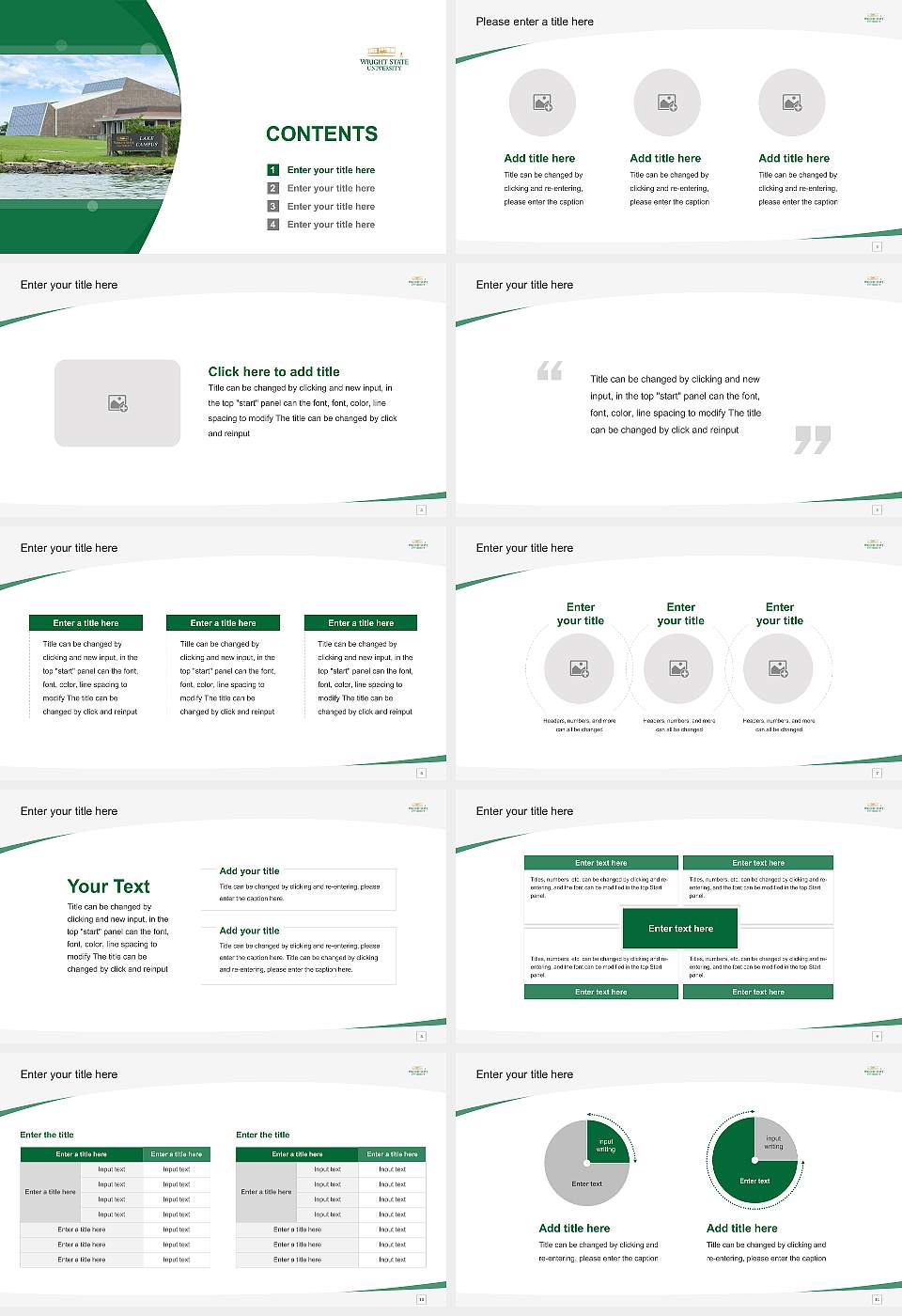 Wright State University–Lake Campus Course/Courseware Creation PPT Template16:9 ratio PPT effect preview image2