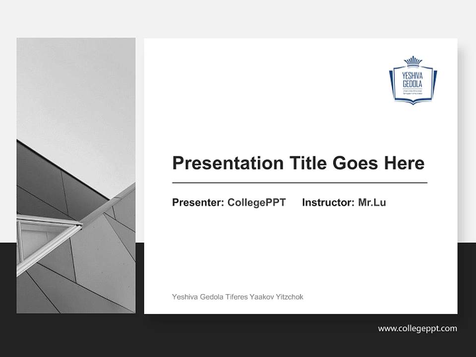 Yeshiva Gedola Tiferes Yaakov Yitzchok General Purpose PPT Template4:3 ratio PPT effect preview image6