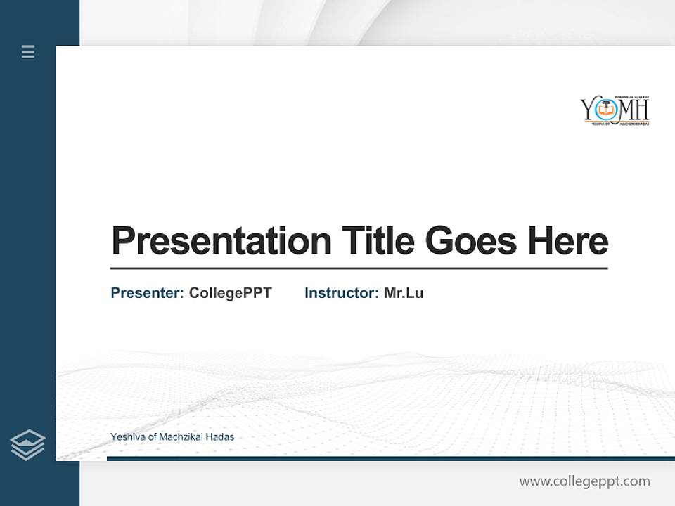 Yeshiva of Machzikai Hadas Thesis Proposal/Graduation Defense PPT Template4:3 ratio PPT effect preview image5