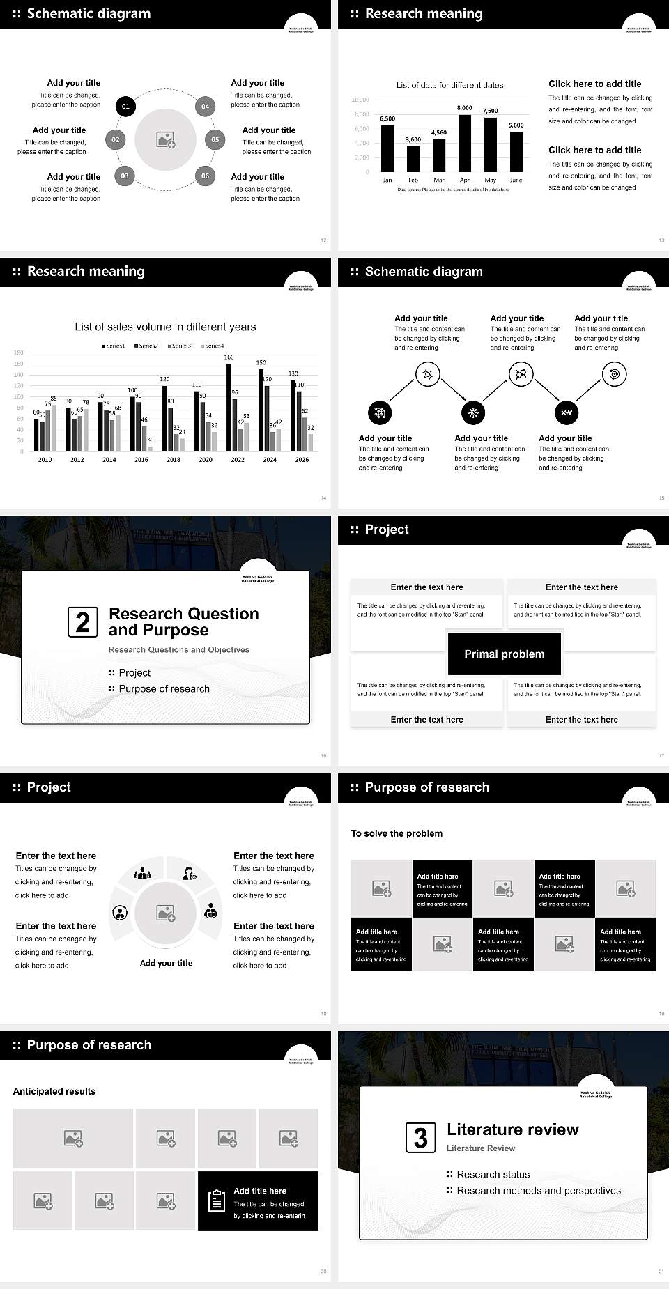 Yeshiva Gedolah Rabbinical College Graduation Thesis Defense PPT Template4:3 ratio PPT effect preview image3