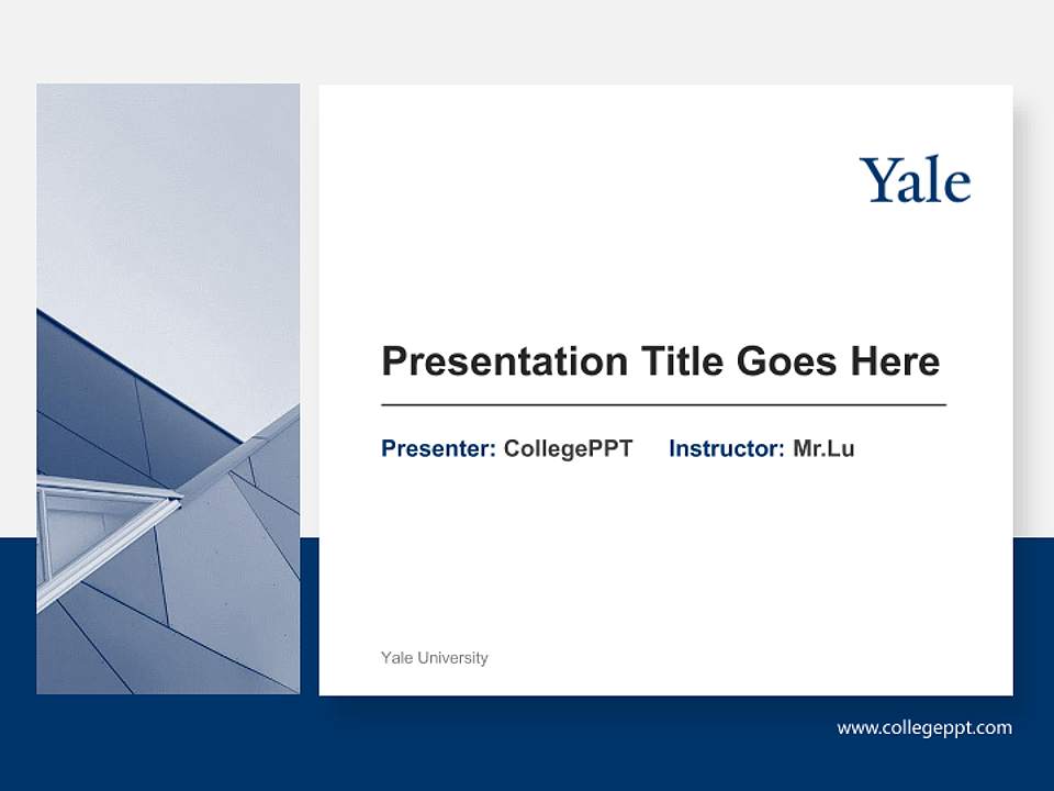 Yale University General Purpose PPT Template4:3 ratio PPT effect preview image6