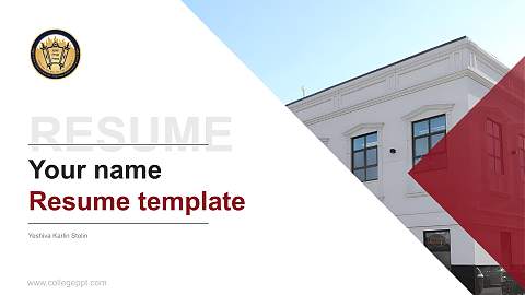 Yeshiva Karlin Stolin Resume PPT Template