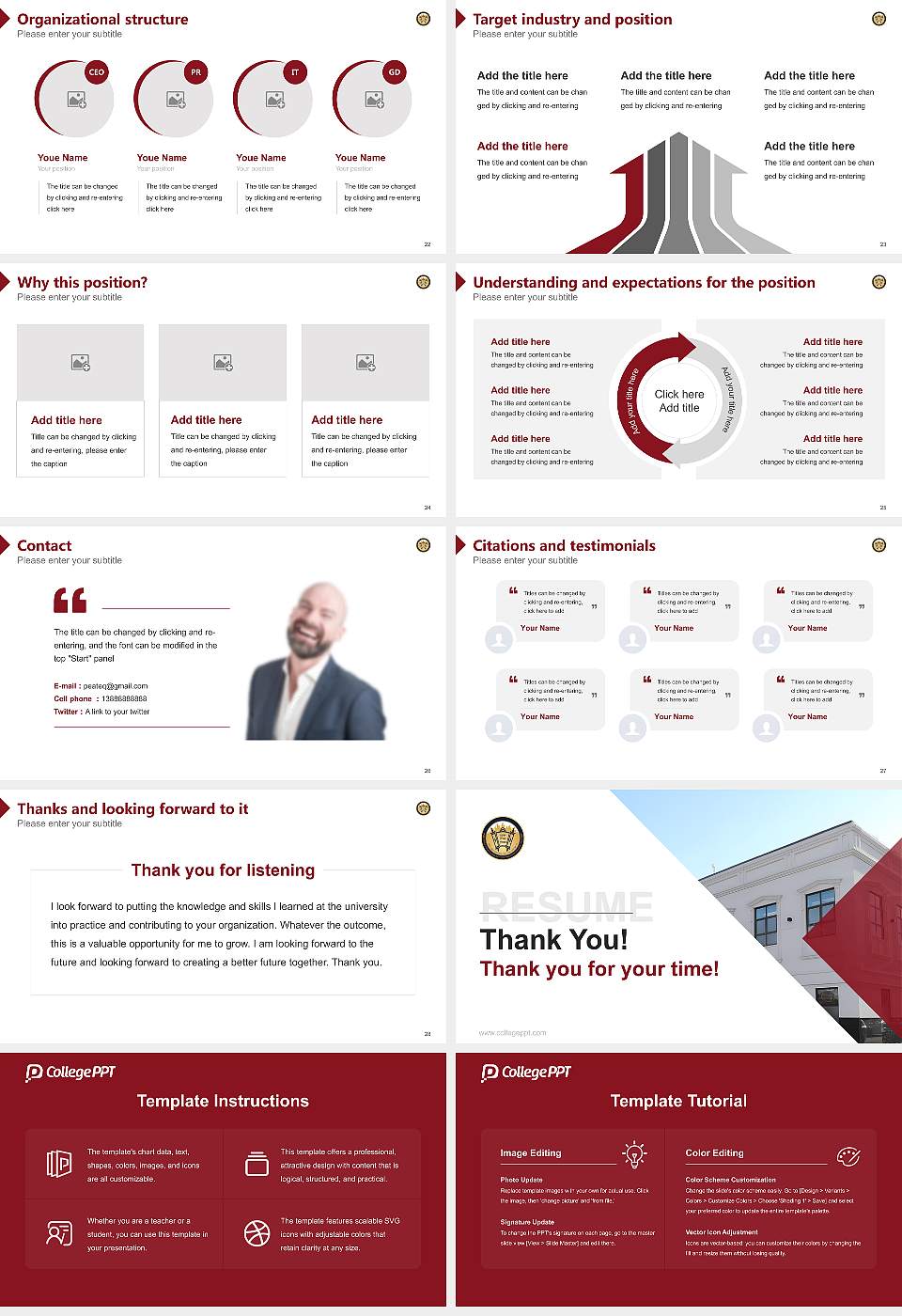 Yeshiva Karlin Stolin Resume PPT Template16:9 ratio PPT effect preview image4