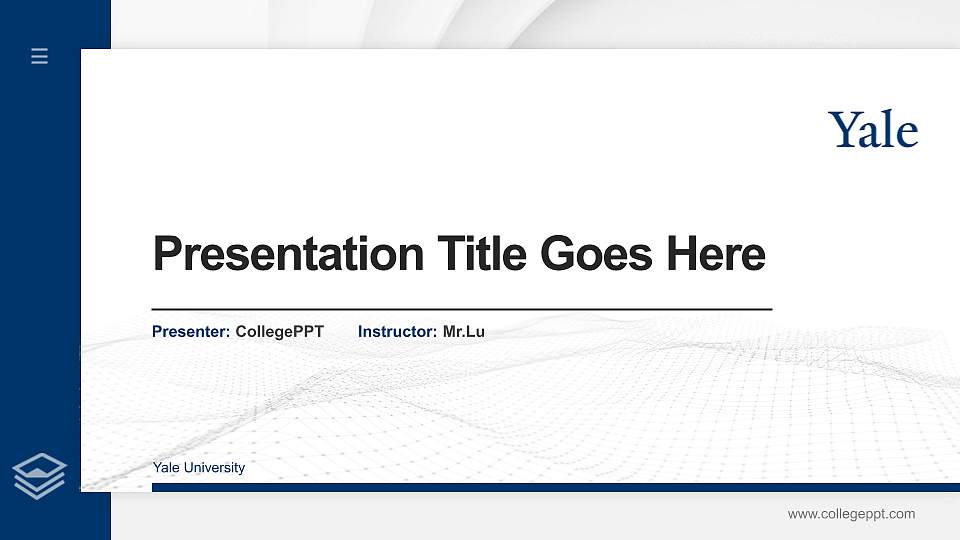Yale University Thesis Proposal/Graduation Defense PPT Template16:9 ratio PPT effect preview image