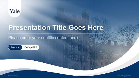 Yale University Lecture Sharing and Networking Event PPT Template