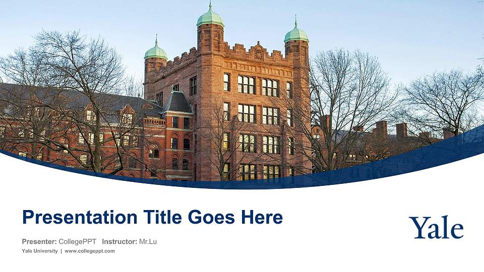 Yale University Course/Courseware Creation PPT Template16:9 ratio PPT effect preview image