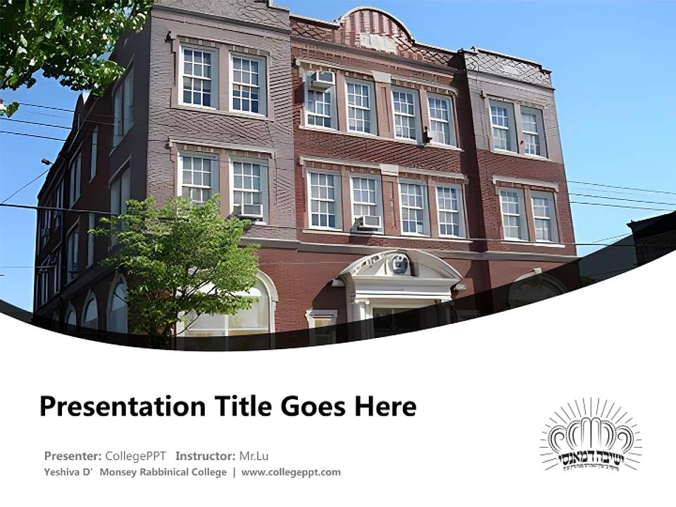 Yeshiva D’Monsey Rabbinical College Course/Courseware Creation PPT Template4:3 ratio PPT effect preview image5