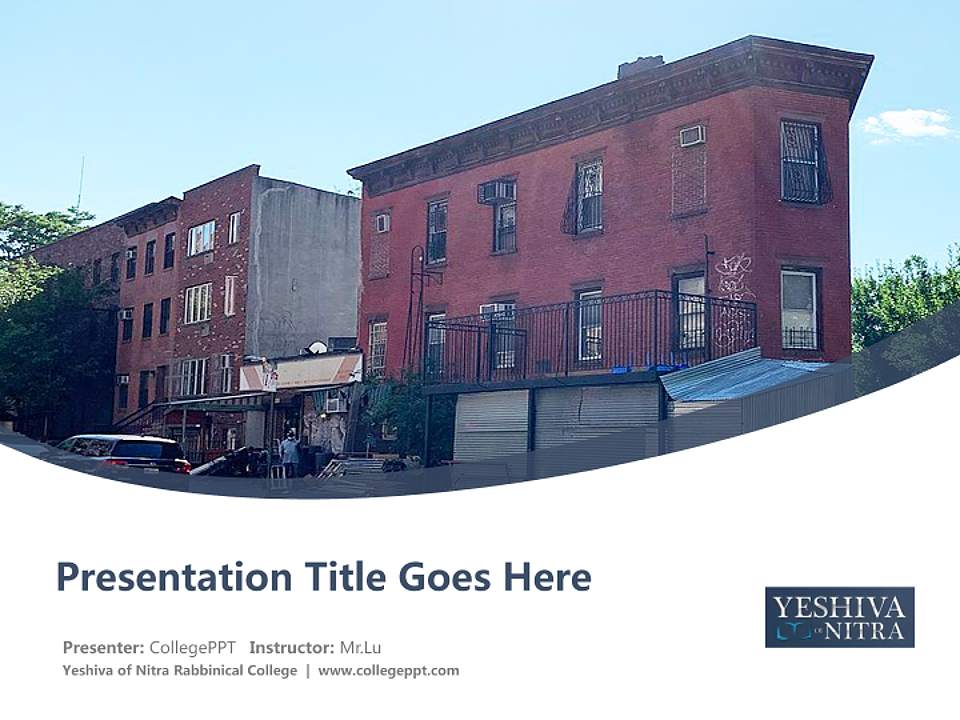 Yeshiva of Nitra Rabbinical College Course/Courseware Creation PPT Template4:3 ratio PPT effect preview image5