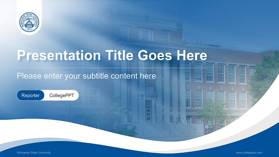 Worcester State University Lecture Sharing and Networking Event PPT Template16:9 ratio PPT effect preview image