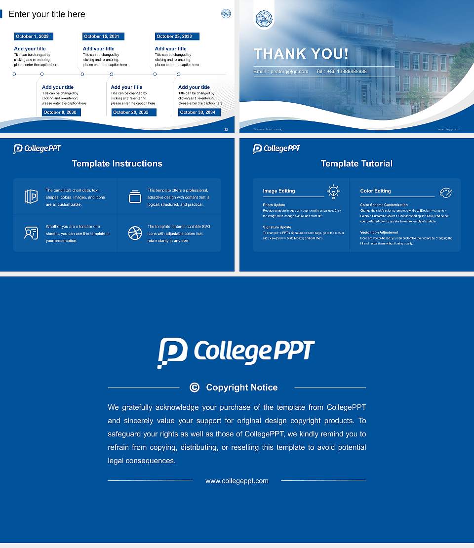 Worcester State University Lecture Sharing and Networking Event PPT Template16:9 ratio PPT effect preview image4