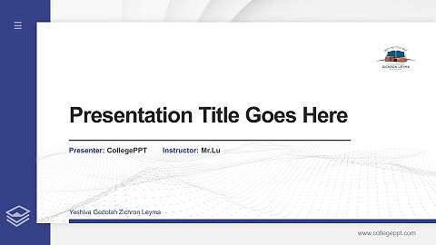 Yeshiva Gedolah Zichron Leyma Thesis Proposal/Graduation Defense PPT Template