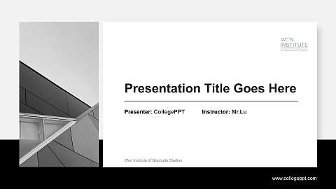 Won Institute of Graduate Studies General Purpose PPT Template
