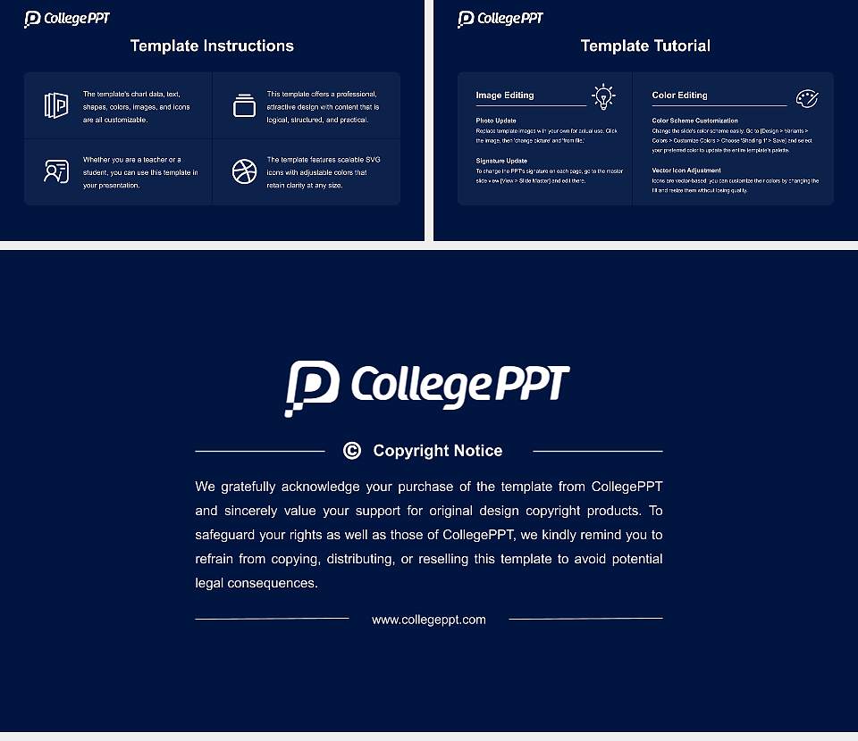 Xavier University Course/Courseware Creation PPT Template16:9 ratio PPT effect preview image5