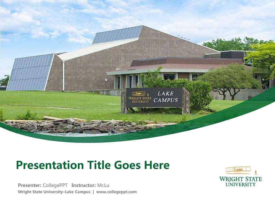 Wright State University–Lake Campus Course/Courseware Creation PPT Template4:3 ratio PPT effect preview image5