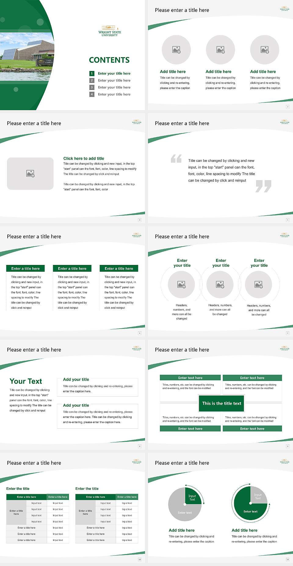 Wright State University–Lake Campus Course/Courseware Creation PPT Template4:3 ratio PPT effect preview image2