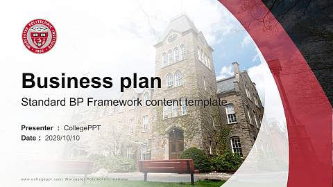 Worcester Polytechnic Institute Competition/Entrepreneurship Contest PPT Template