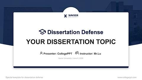 Xavier University Graduation Thesis Defense PPT Template