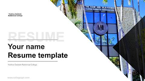 Yeshiva Gedolah Rabbinical College Resume PPT Template