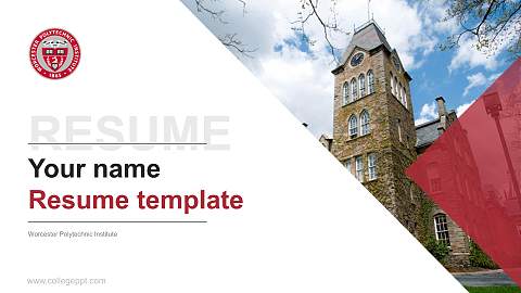 Worcester Polytechnic Institute Resume PPT Template