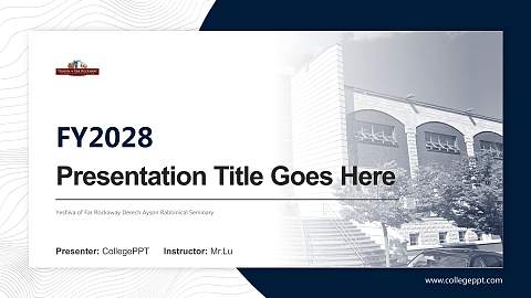 Yeshiva of Far Rockaway Derech Ayson Rabbinical Seminary Academic Presentation/Research Findings Report PPT Template