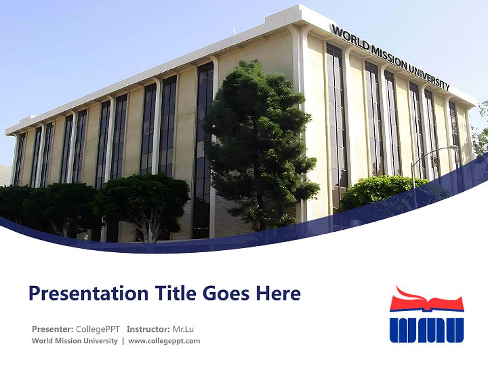 World Mission University Course/Courseware Creation PPT Template4:3 ratio PPT effect preview image5