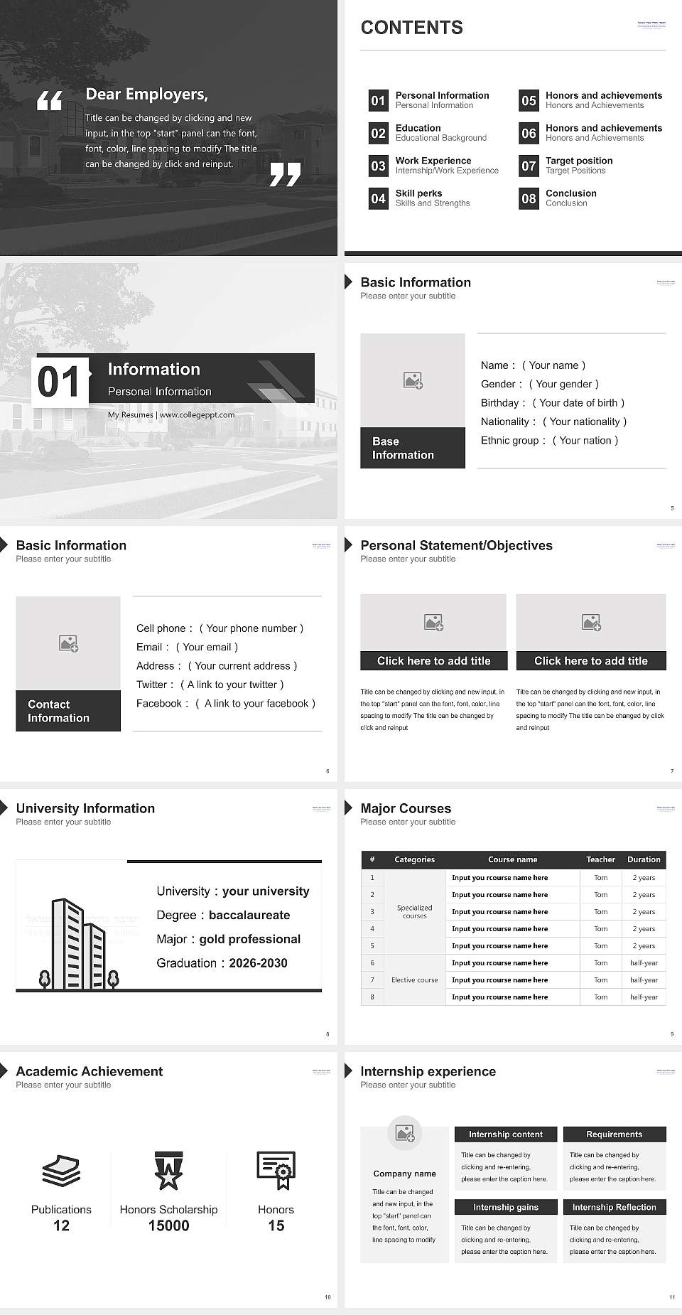 Yeshiva Gedolah Shaarei Shmuel Resume PPT Template4:3 ratio PPT effect preview image2