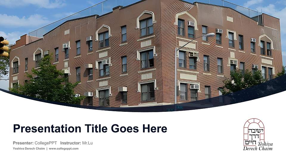 Yeshiva Derech Chaim Course/Courseware Creation PPT Template16:9 ratio PPT effect preview image