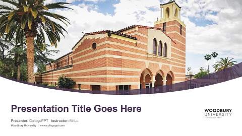 Woodbury University Course/Courseware Creation PPT Template