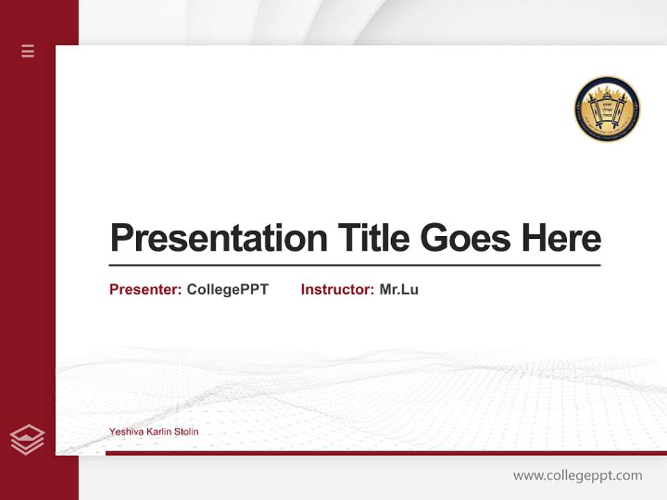 Yeshiva Karlin Stolin Thesis Proposal/Graduation Defense PPT Template4:3 ratio PPT effect preview image5